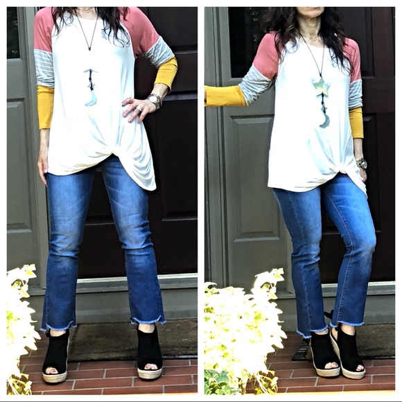 ✨LAST ONE✨Twist front color block top - Picture 6 of 8